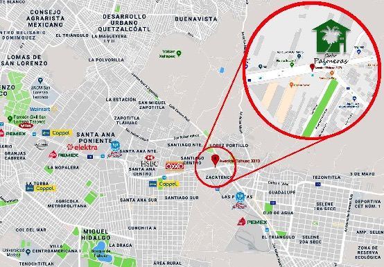 Mapa de ubicación sobre Av. Tláhuac